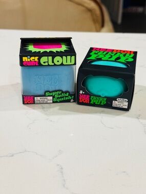 Blue/Green Bundle of 2 Needohs - Nice Glow Cube and Funky Pup, Brand New!